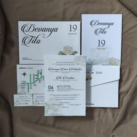 Jual Undangan Pernikahan Amplop Softcover Premium White Minimalis