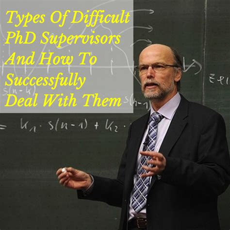 Your ability to do a good job at describing your interest would increase your chances of admission and that's where our professionals come in; Types Of Difficult PhD Supervisors And How To Successfully ...