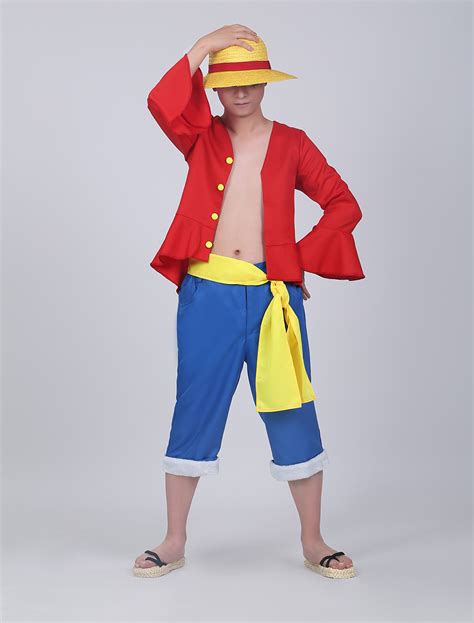 Dress Up And Pretend Play One Piece Money Luffy Costume Cosplay Toys