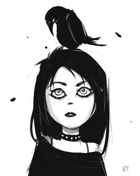 Goth Girl Sketch Rdrawing
