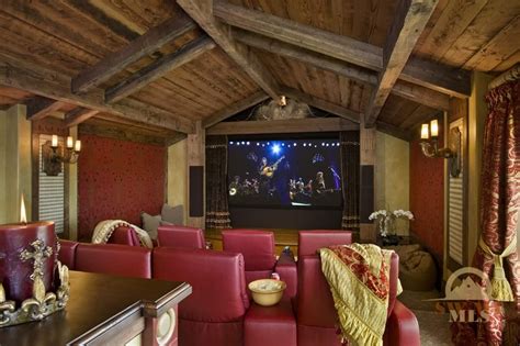 Western And Rustic Homes Movie Theatre Bozeman Montana Home