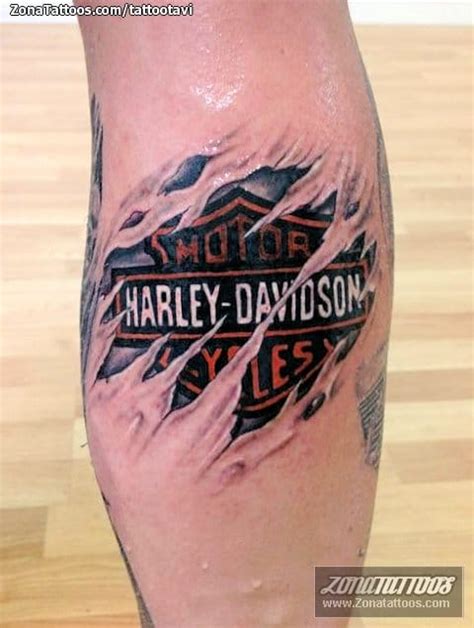 Tattoo Of Harley Davidson Logos Cracks