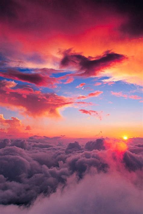 Incredible Sunset Beautiful Sky Clouds Nature