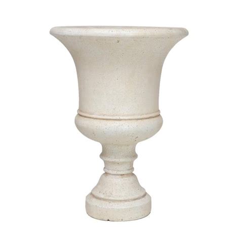 Mpg 2125 In H Aged White Cast Stone Fiberglass Smooth Urn Pf8015aw