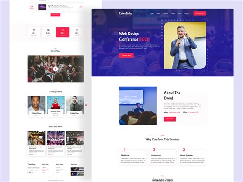 Event Landing Page Template by Tufayel Khan for StanVision on Dribbble