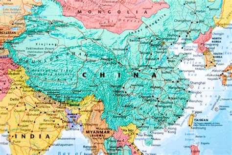 Geographical Map Of India And China United States Map