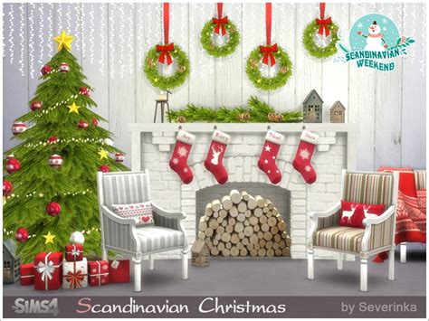 Scandinavian Christmas Decorations by Severinka  Liquid Sims