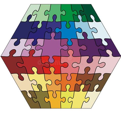 Cuboid Puzzle Der Vektor Illustration Vektor Abbildung Illustration