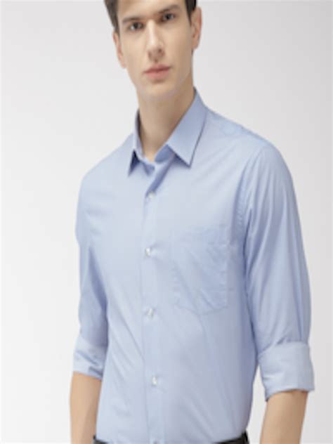 Buy Arrow Men Blue Premium Slim Fit Printed Formal Shirt Shirts For