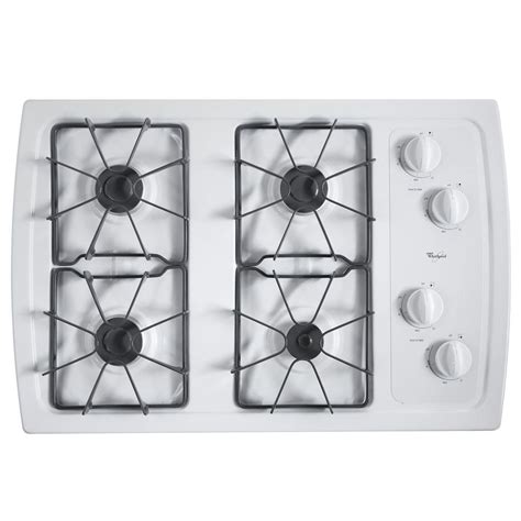 Whirlpool 30 In Gas Cooktop In White With 4 Burners W3cg3014xw The