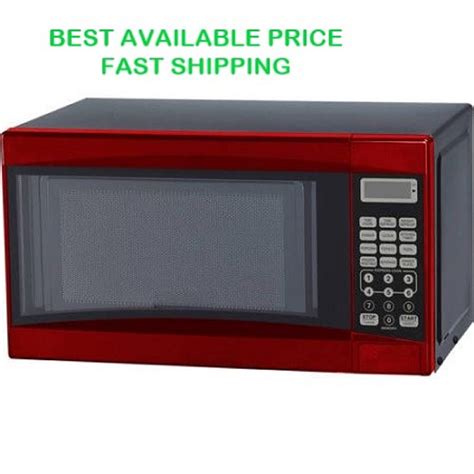 Mainstay Microwave Oven 07 Cu Ft Digital 700w Red