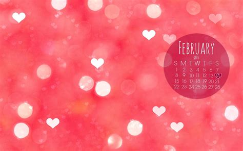Free Wallpaper Background For February February Calendar Wallpaper