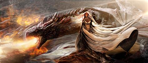 7680x4320 Daenerys Targaryen With His Dragon 8k Hd 4k Wallpapers