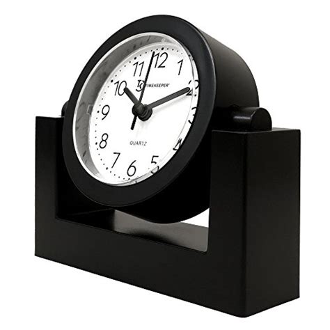 Timekeeper Tk6851 Desktop Swivel Clock For Desk Shelf Tabletop