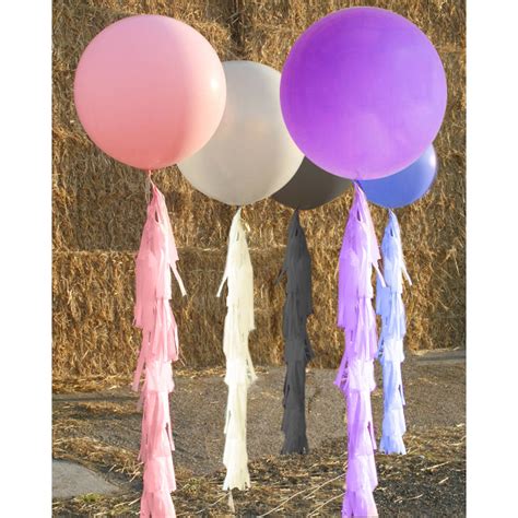 Oversized Balloons With Tassel Tails 2 Pack Bellechic