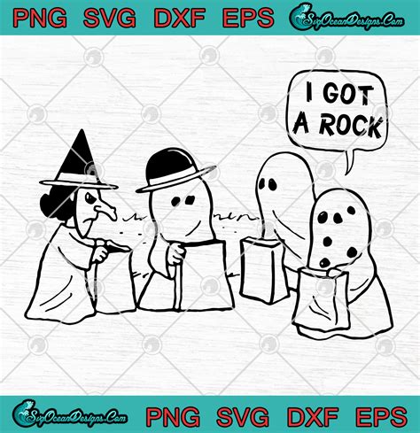 Halloween Charlie Brown I Got A Rock Svg Png Eps Dxf Cricut File Silhouette Svg Designs
