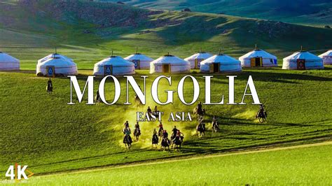 Flying Over Mongolia 4k Uhd Beautiful Nature Scenery With Relaxing