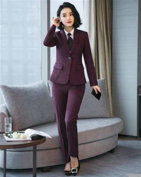 High Quality Formal Ladies Pant Suits For Women Work Wear Suits Blazer