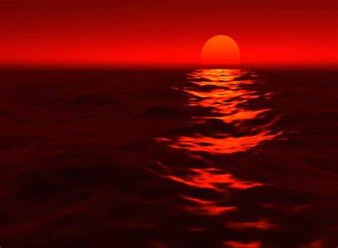 Red Sunset Over Ocean Stock Footage Video 100 Royalty Free 1958311
