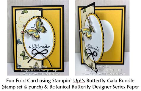 Fun Fold Card Using Stampin Up The Butterfly Gala Bundle Butterfly