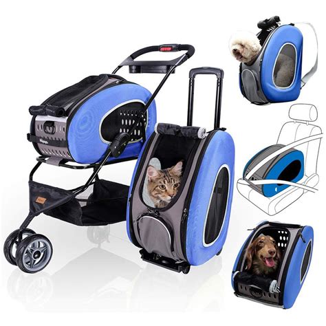 5 In 1 Pet Carrier With Backpack Pet Carrier Stroller Shoulder Strap
