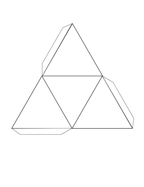 3 a face any of the flat surfaces of an object. free printable 3d shape nets triangular - Learning Printable