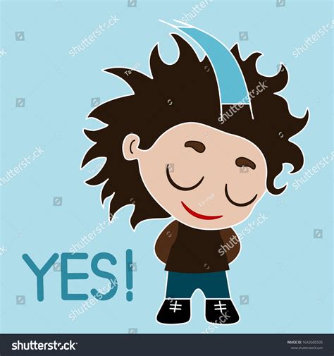 Emoticon Smiling Guy That Saying Yes Stock Vector Royalty Free