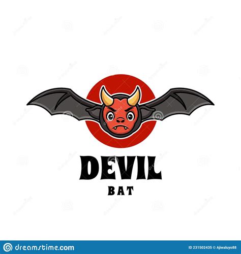 Devil Bat Halloween Cartoon Stock Illustration Illustration Of