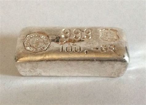 100 Gram Cast Silver Bar Drijfhout And Zoon Amsterdam Catawiki