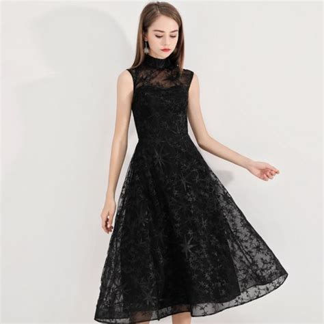 Modest Simple Homecoming Little Black Dress 2020 A Line Princess