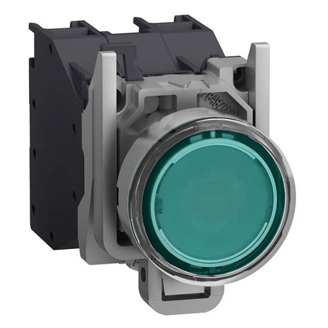 Complete Illuminated Push Button Harmony Xb4 Atex D Metal Green