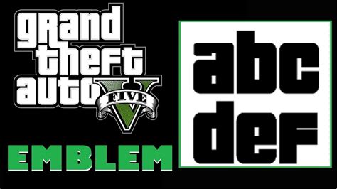 Grand Theft Auto 5 Gta 5 Gta V Letters Emblem Tutorial Youtube