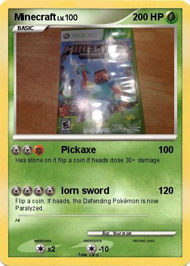 Pokémon Minecraft 2451 2451 Pickaxe My Pokemon Card