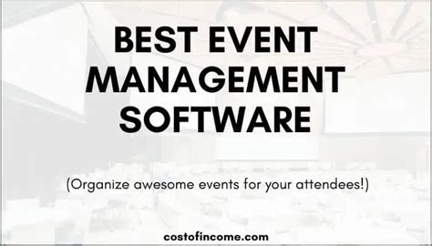 Best Event Management Software For Small Business 2024 Cost Of Income