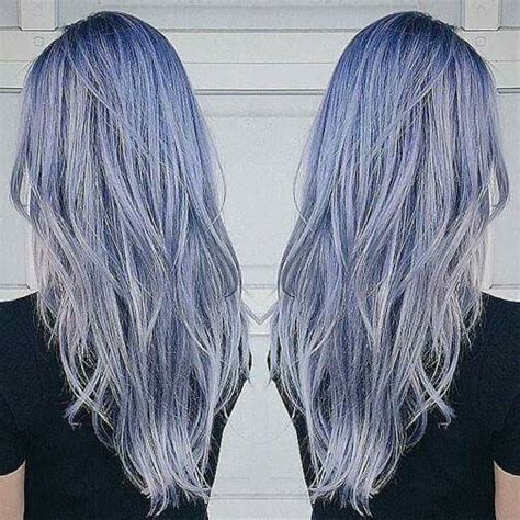 Pin By Kristen Austin On Gorgeous Hair Silver Blue Hair Hair