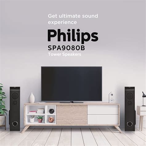 Philips Spa9080b Multimedia Tower Speakers Black