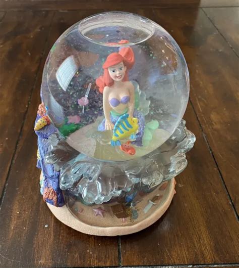 Disney Little Mermaid Ariel Flounder Snow Globe Under The Sea Free Shipping 39 99 Picclick
