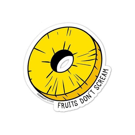 Funny 13cm X 127cm For Fruits Dont Scream Vegan Personality Stickers