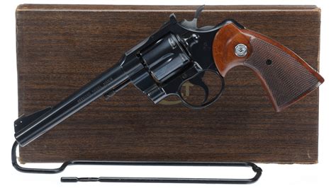 Colt Officers Model Match Double Action Revolver With Box Rock Island