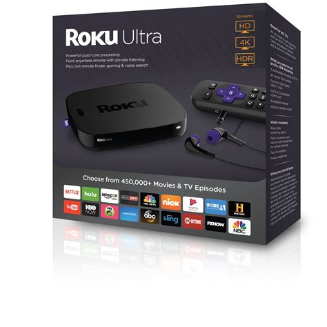 Roku Ultra Hd And 4k Uhd Streaming Media Player With Hdr Enhanced