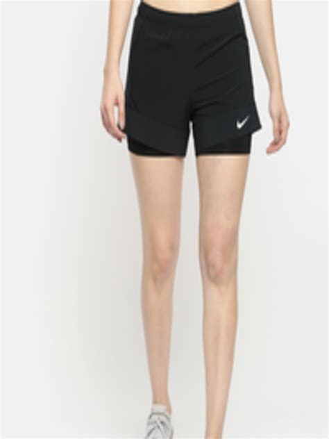 Buy Nike Women Black Flx 2in1 Dri Fit Solid Training Shorts Shorts