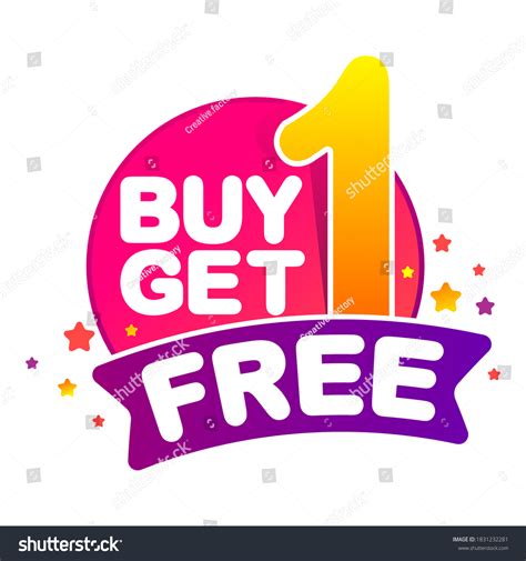 Buy One Get One Free Design Stock Vector Royalty Free 1831232281