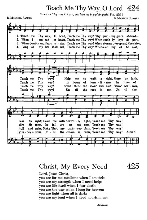 Teach Me Thy Way O Lord High Resolution 1742×2598 Faith Songs
