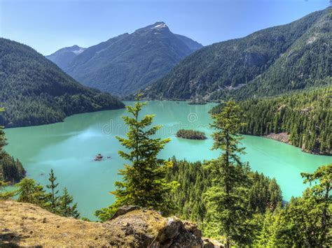 North Cascades Turquoise Lake Stock Image Image Of America Park