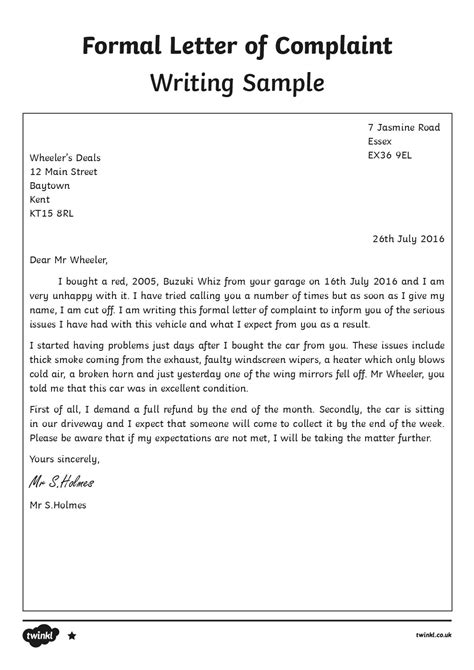 Sample Letter Of Complaint Collection Letter Template Collection
