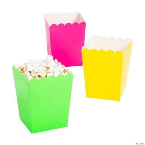 Mini Multi Color Popcorn Boxes Party Party Supplies 24 Pieces