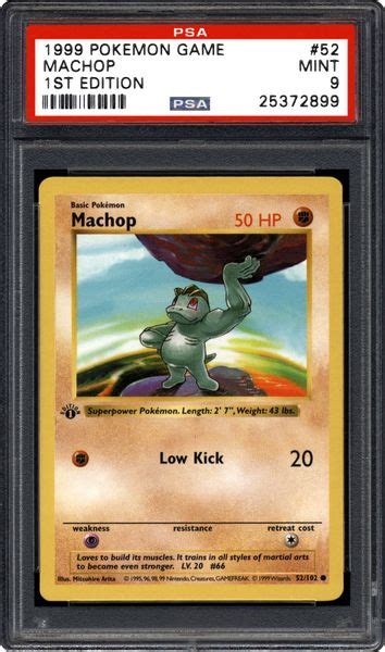 Rookie cards, autographs and more. 1999 Nintendo Pokemon Game Machop (1st Edition) | PSA CardFacts™