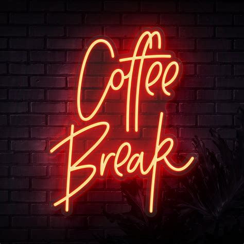 Coffee Break Neon Sign | Sketch & Etch AU