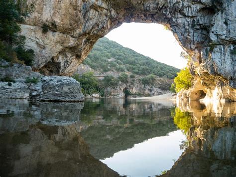 Natural Bridge Pont D Arc In Southern France Stock Photo Image Of