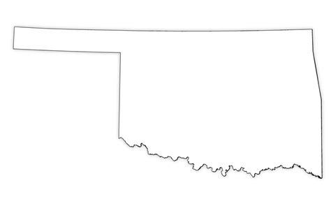 Oklahoma Outline Map Oklahoma Blank Map